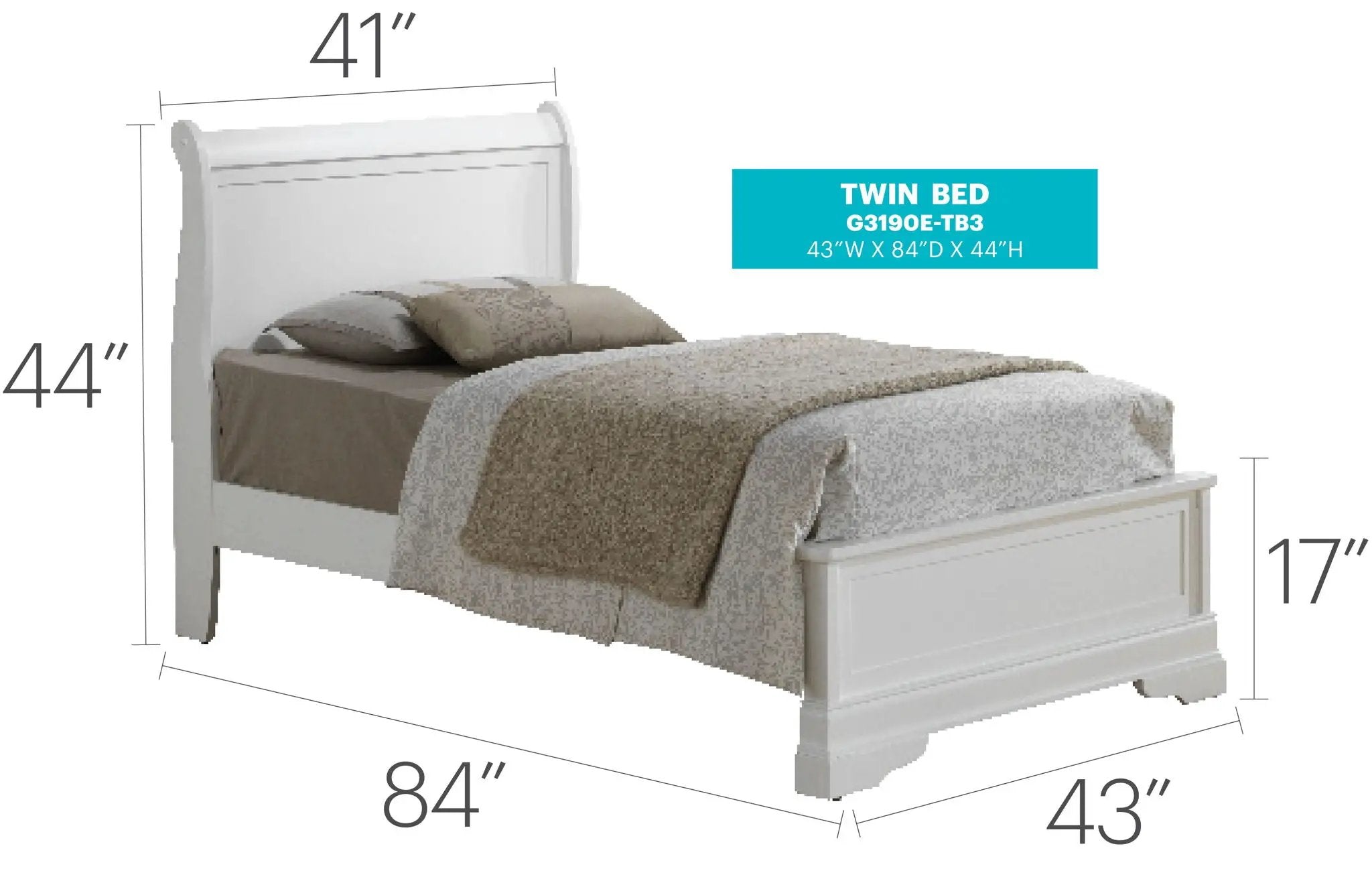 Sleigh Bed With Low Footboard by Unique Piece Furniture