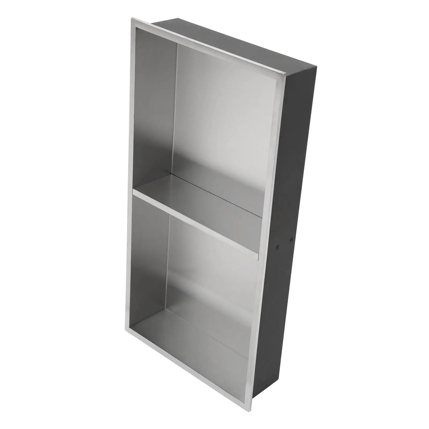 Modern Stainless Steel Shower Niche Double Shelf For Bathroom by HouseOfZazla