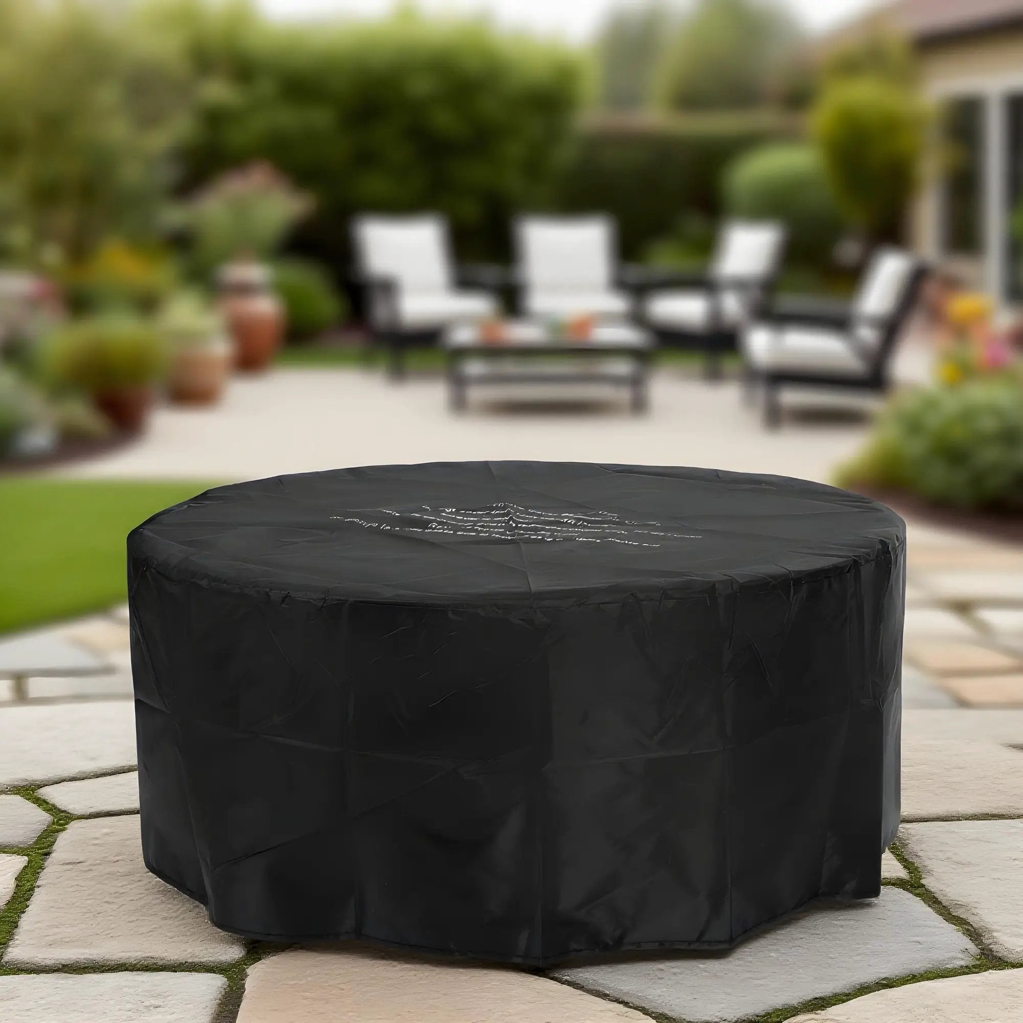 34-Inch Round Propane Fire Pit Table by HouseOfZazla