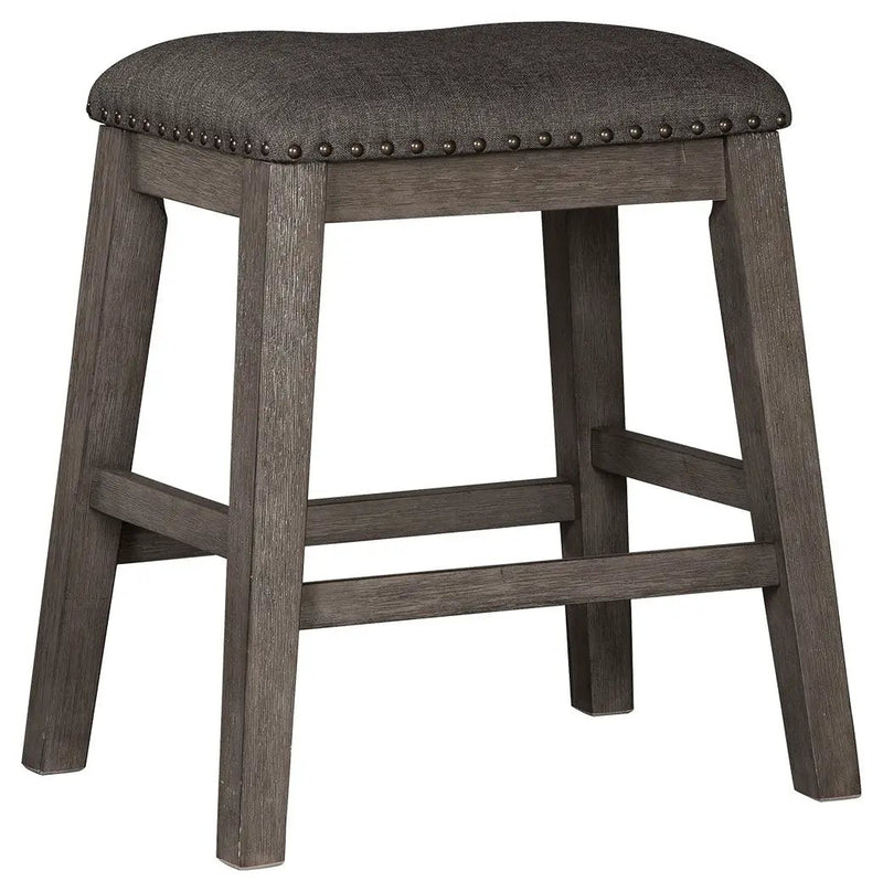 Caitbrook - Upholstered Stool (Set of 2) - Gray by Unique Piece Furniture