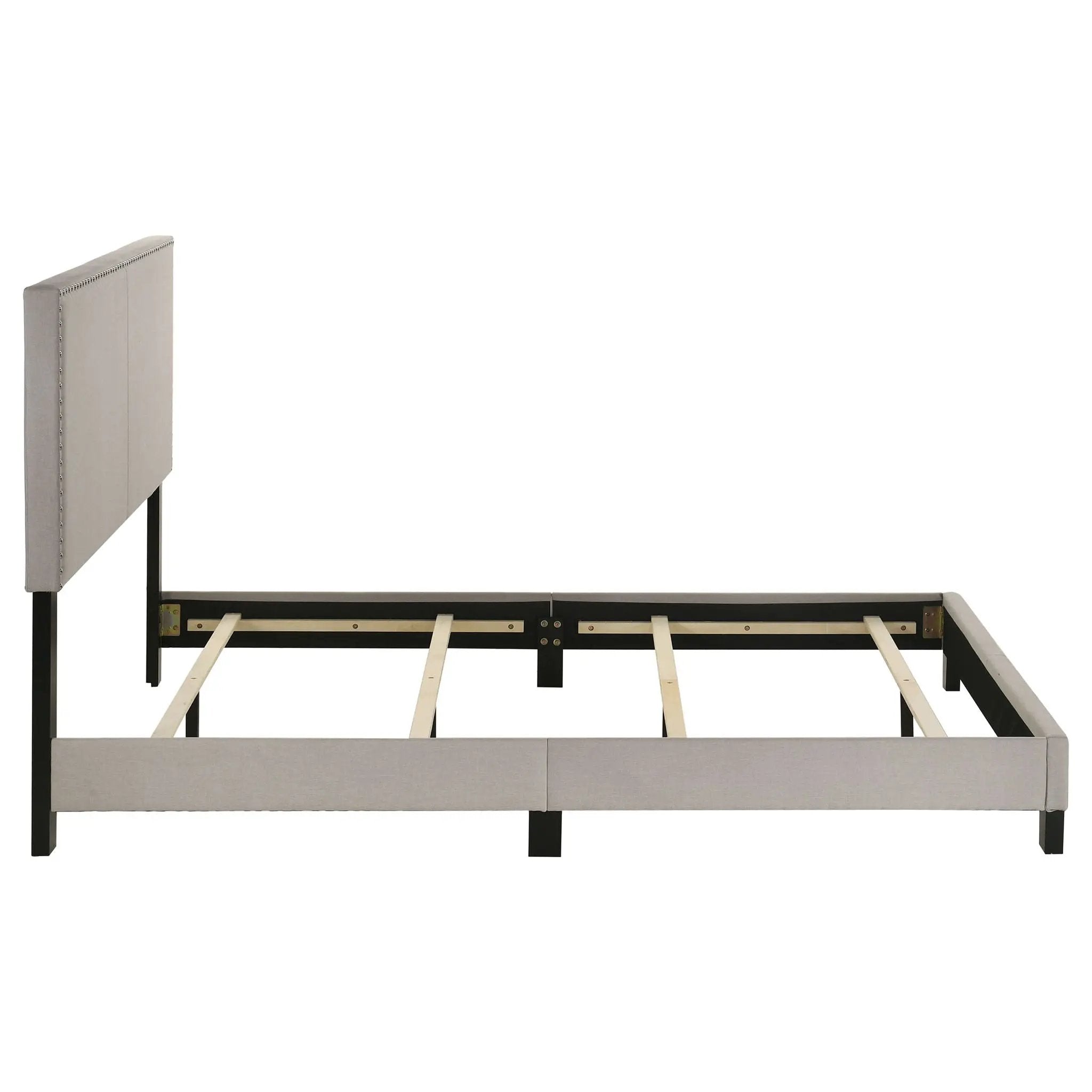 Boyd Upholstered Queen Panel Bed Ivory by Unique Piece Furniture