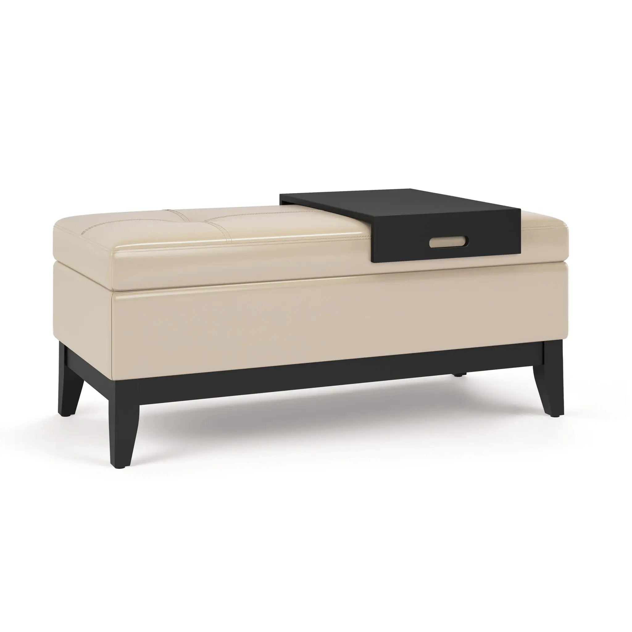 Oregon - Contemporary Storage Ottoman Bench With Tray by Unique Piece Furniture