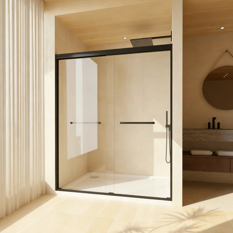 Aluminum Frame Double Sliding Shower Door by HouseOfZazla