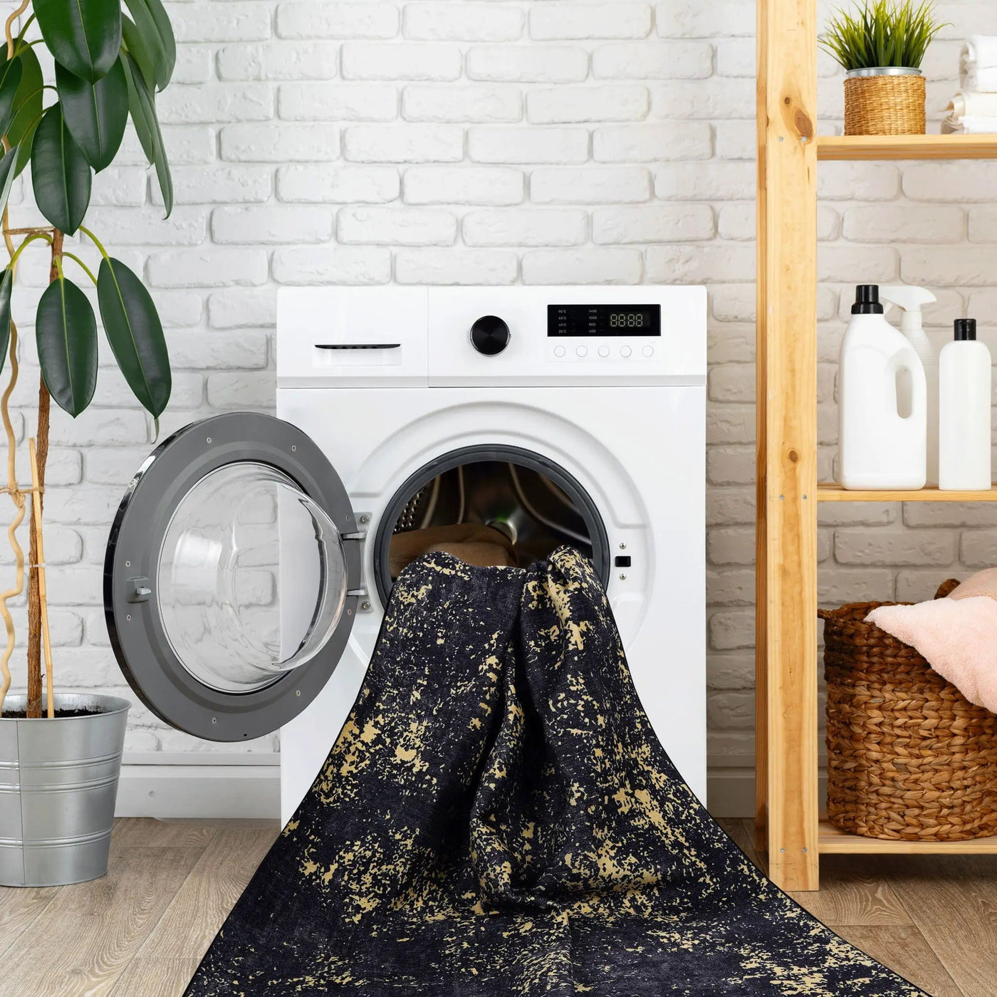 Maval - Abstract Washable Area Rug by HouseOfZazla