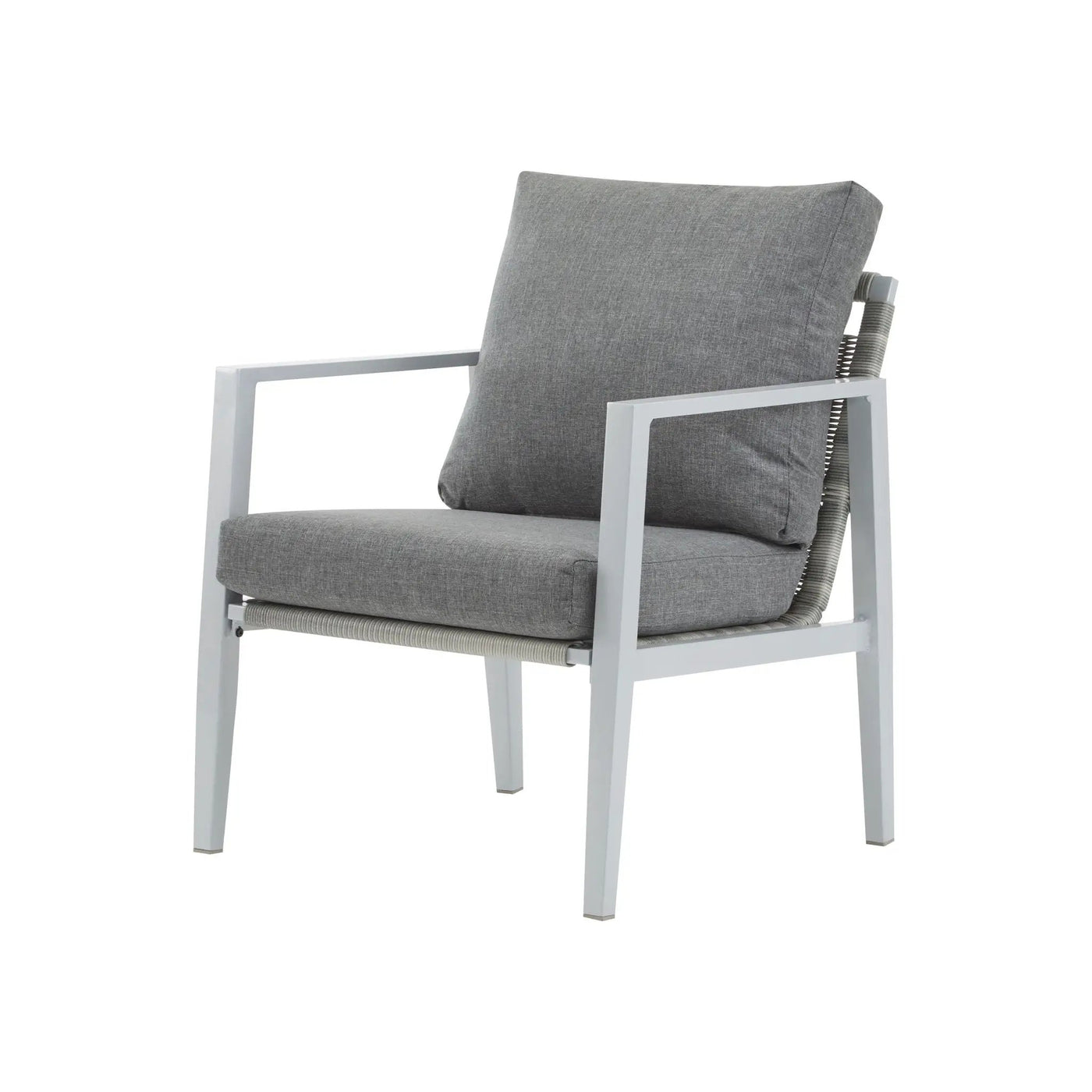 Modern Lounge Chair With Rope Accents And Cushions by HouseOfZazla