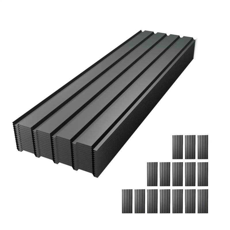 Heavy Duty Metal Roof Panels – 61IN Length, 15PCS Set by HouseOfZazla