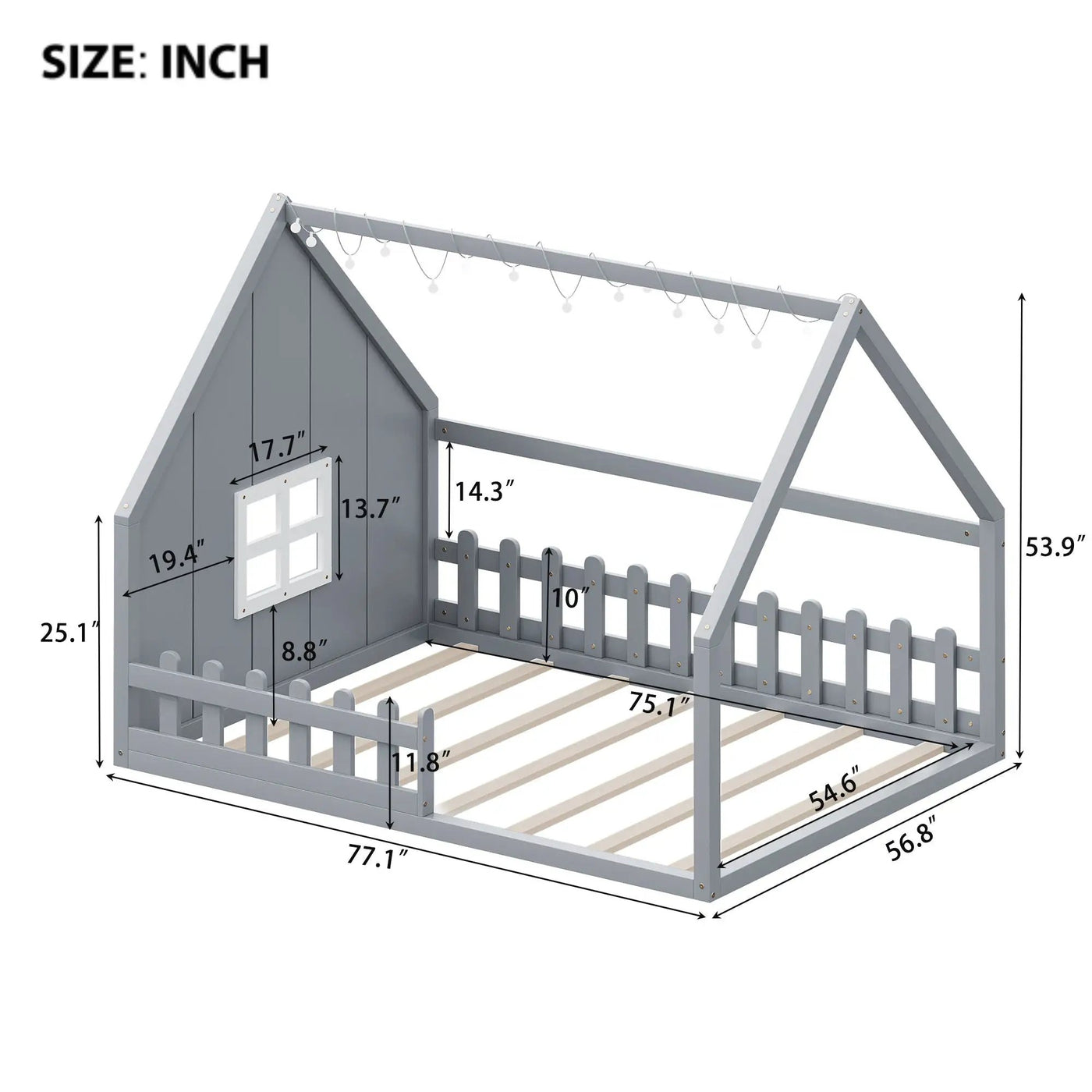 House Bed With Window And Fence by HouseOfZazla