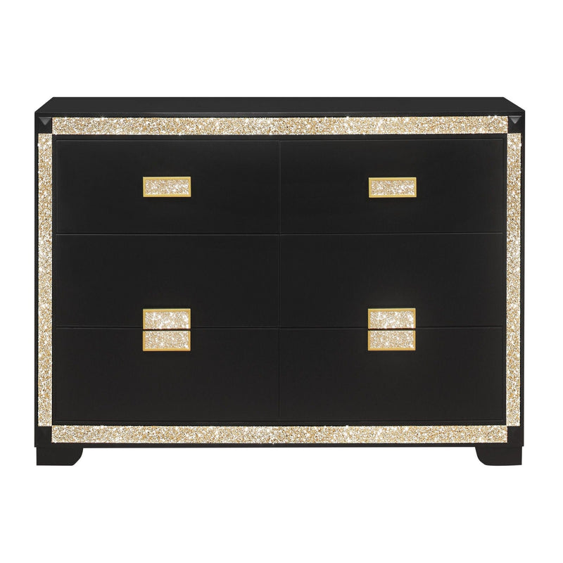 Lively Dresser With Glitter Detail - Black