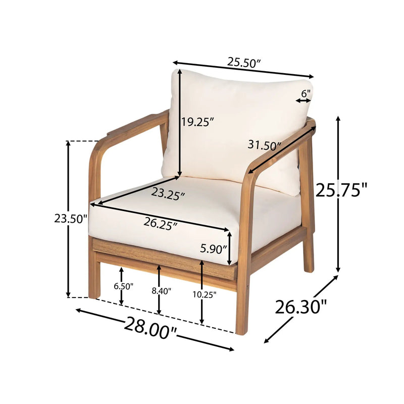Outdoor Lounge Chair With Woven Backrest and Solid Wood Frame by HouseOfZazla