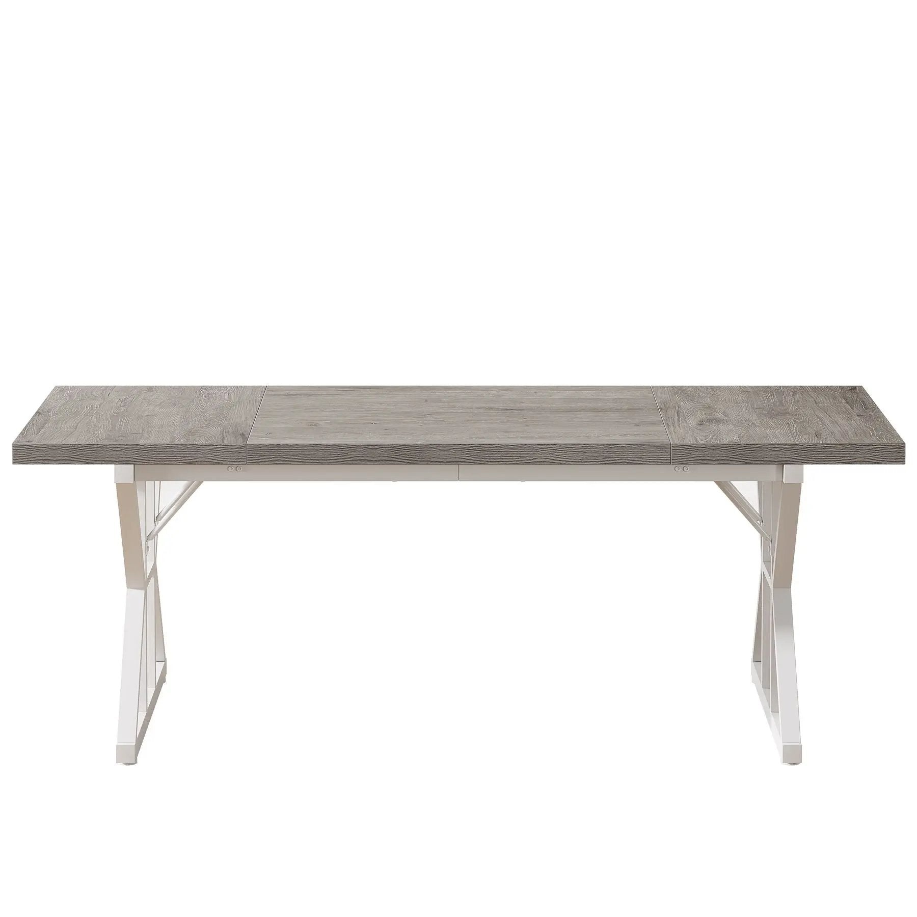 Rectangular Dining Table With X Trestle Metal Legs by HouseOfZazla