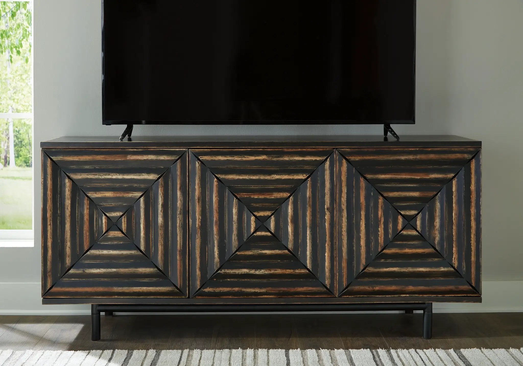 Fair Ridge - Accent Cabinet - Distressed Black by Unique Piece Furniture