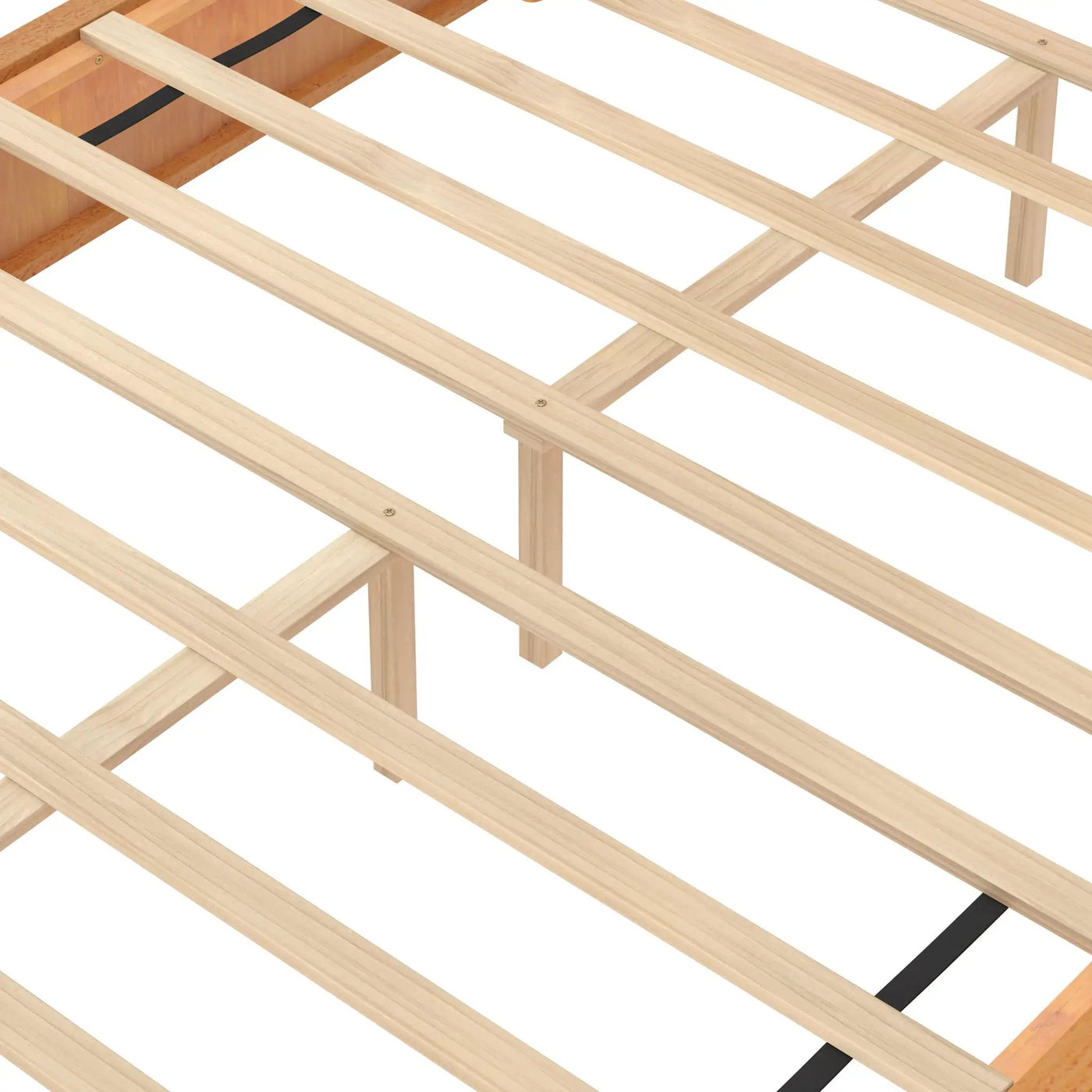 Platform Bed Frame With Headboard, Floor Standing Design by HouseOfZazla