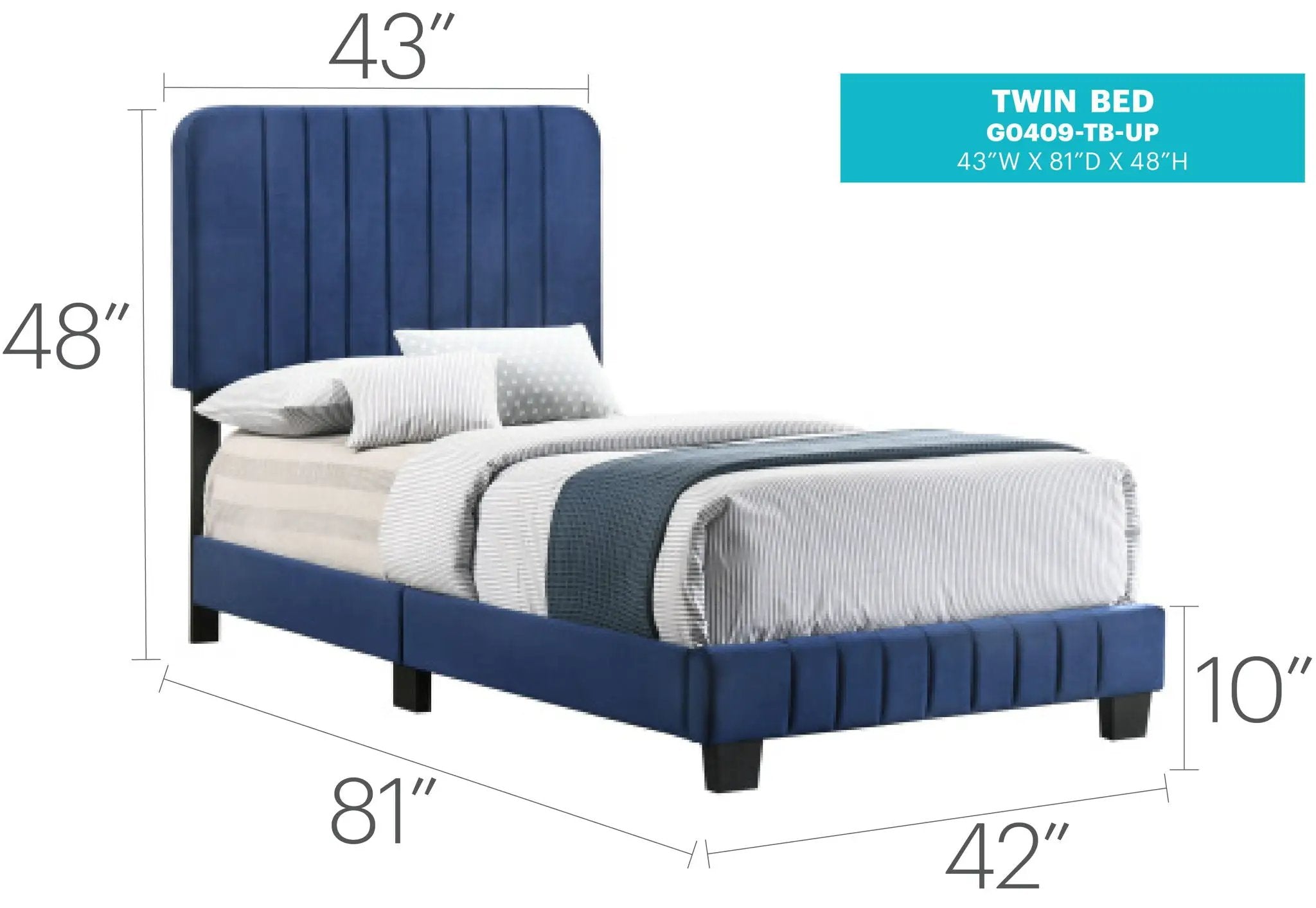Channel Tufted Bed by Unique Piece Furniture