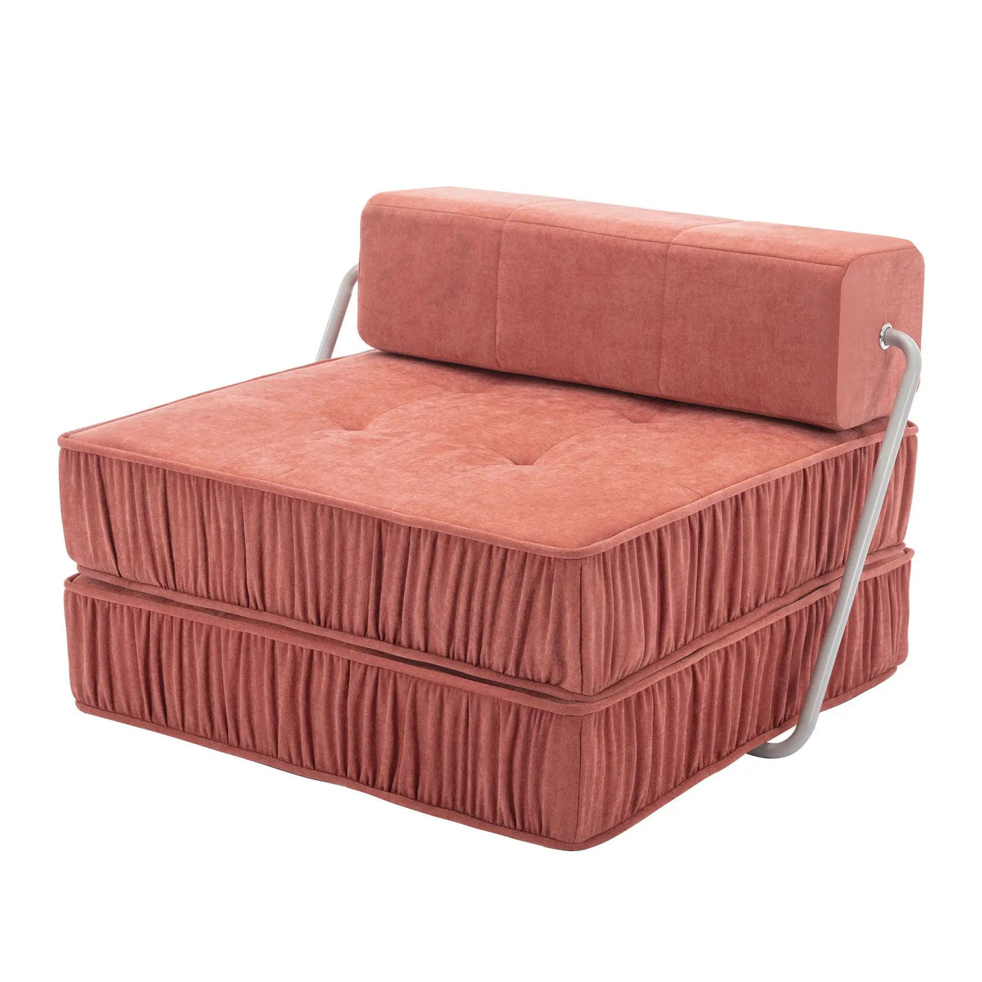 Folding Sofa With Removable Back Cushion, Convertible Futon Sleeper Chair by HouseOfZazla