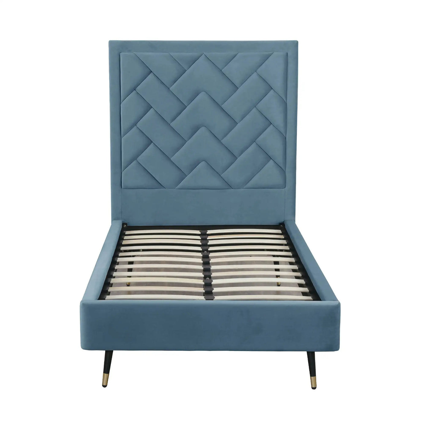 Crosby - Bed With Upholstered Headboard And Slats by HouseOfZazla