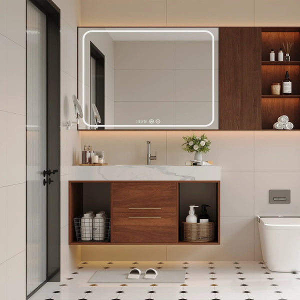 39.4" Floating Bathroom Vanity with Ceramic Sink