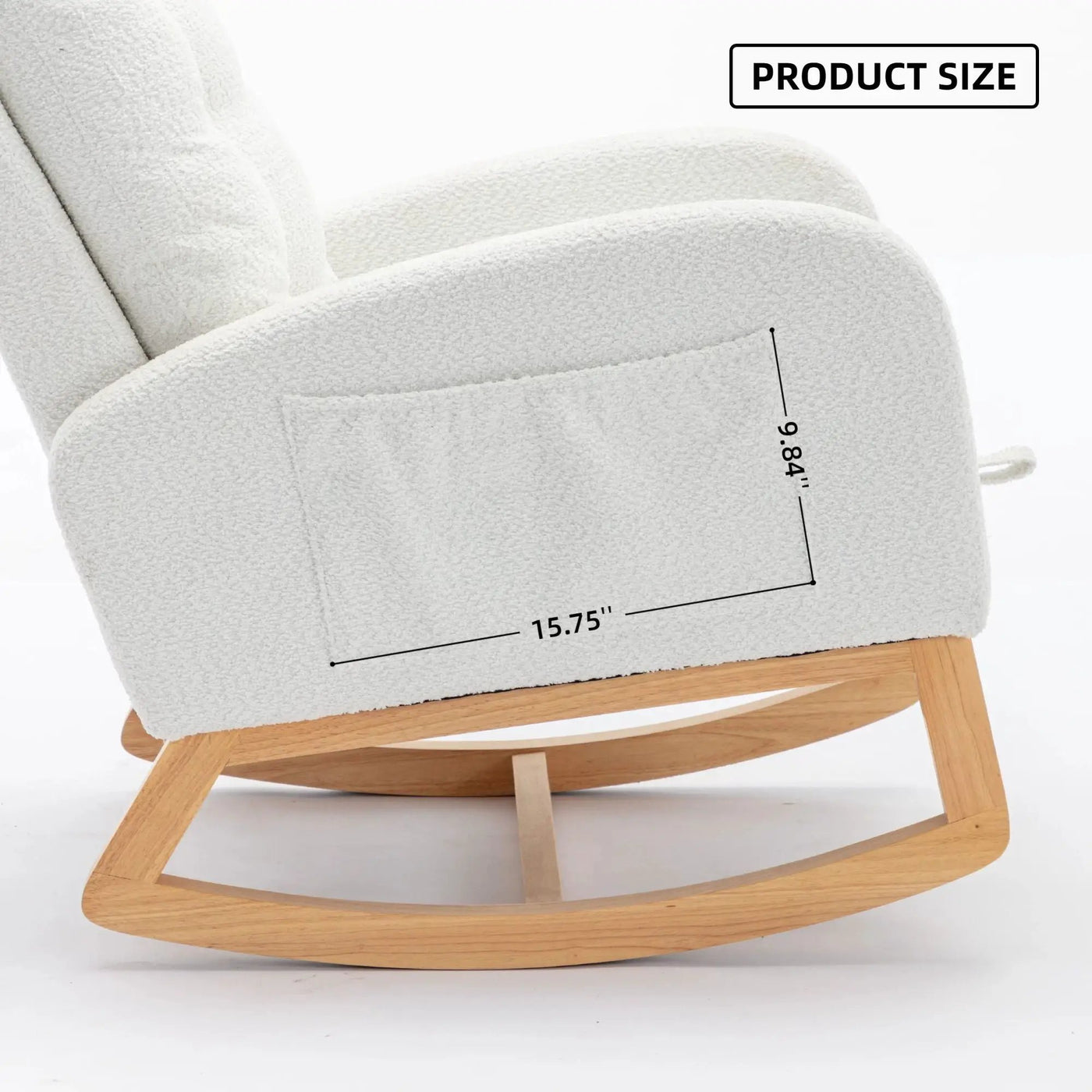 Accent Rocking Chair With Footrest, High Back by HouseOfZazla