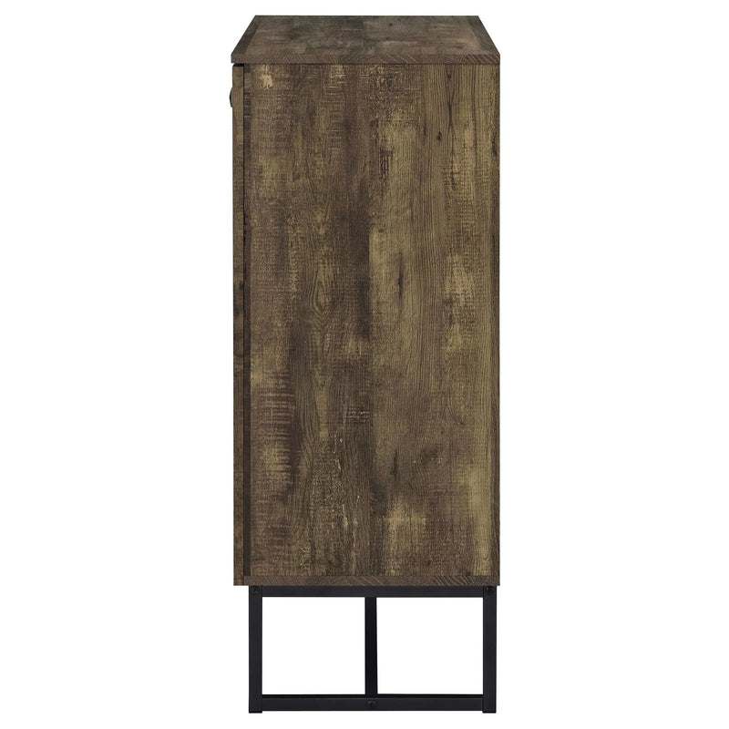 Carolyn 2-door Engineered Wood Accent Cabinet Rustic Oak by Unique Piece Furniture