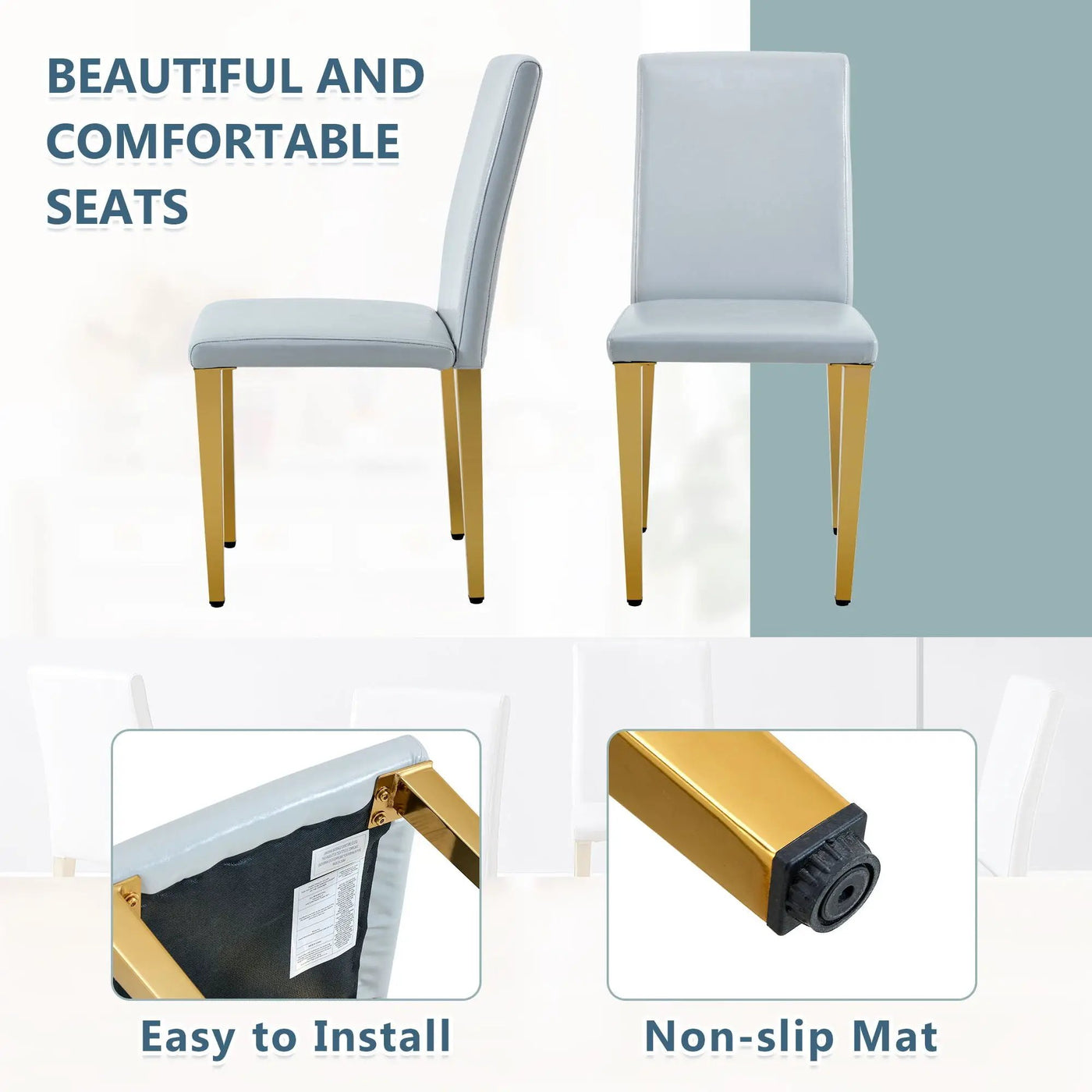 Modern Dining Chairs With Metal Legs by HouseOfZazla