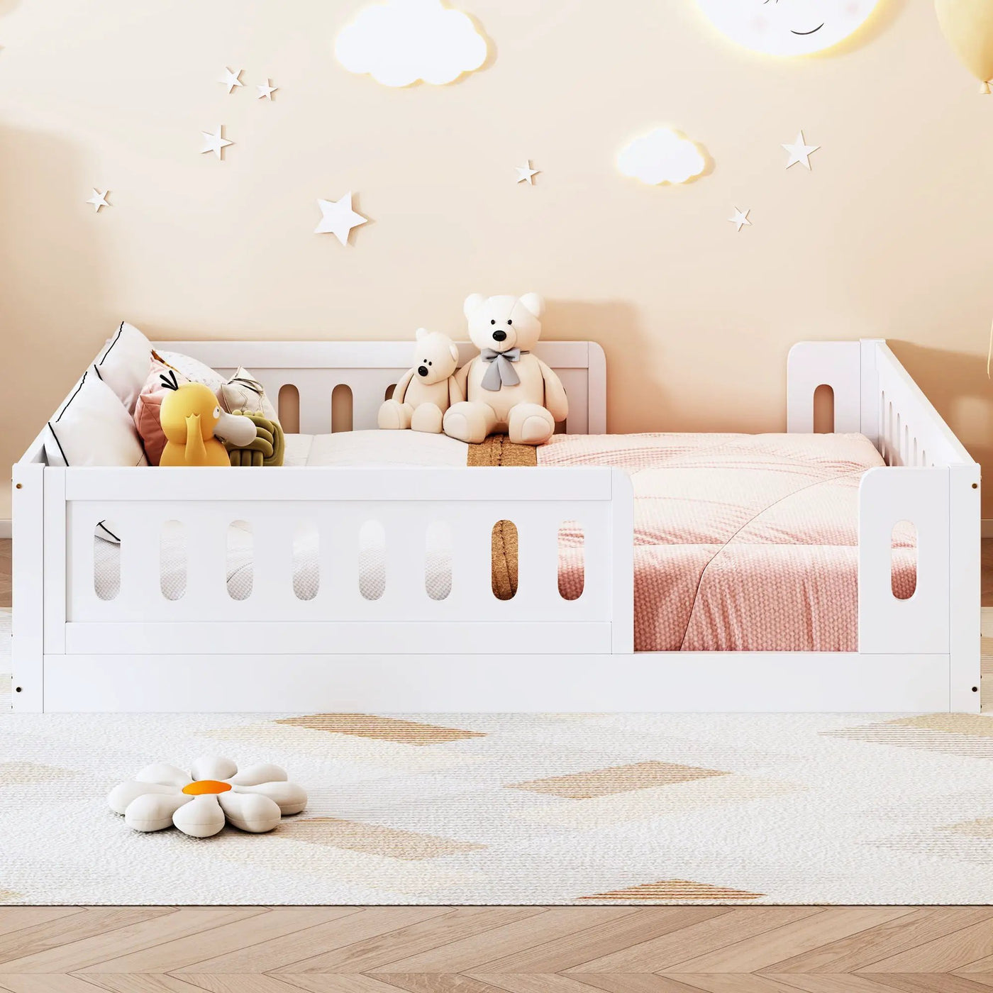 Platform Bed With Guardrail by HouseOfZazla
