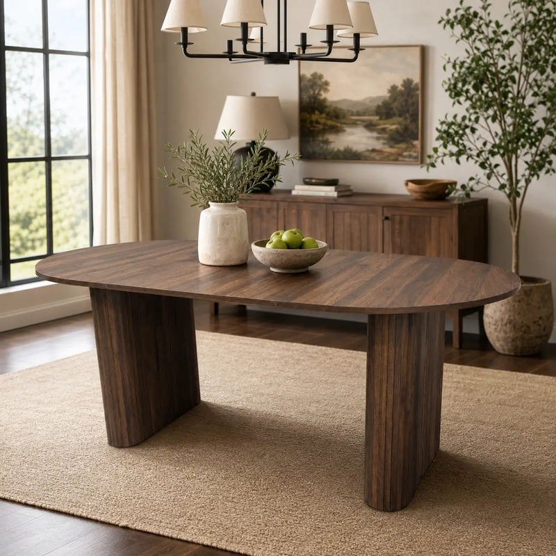 70.8" Oval Dining Table for 4-8 Persons by HouseOfZazla