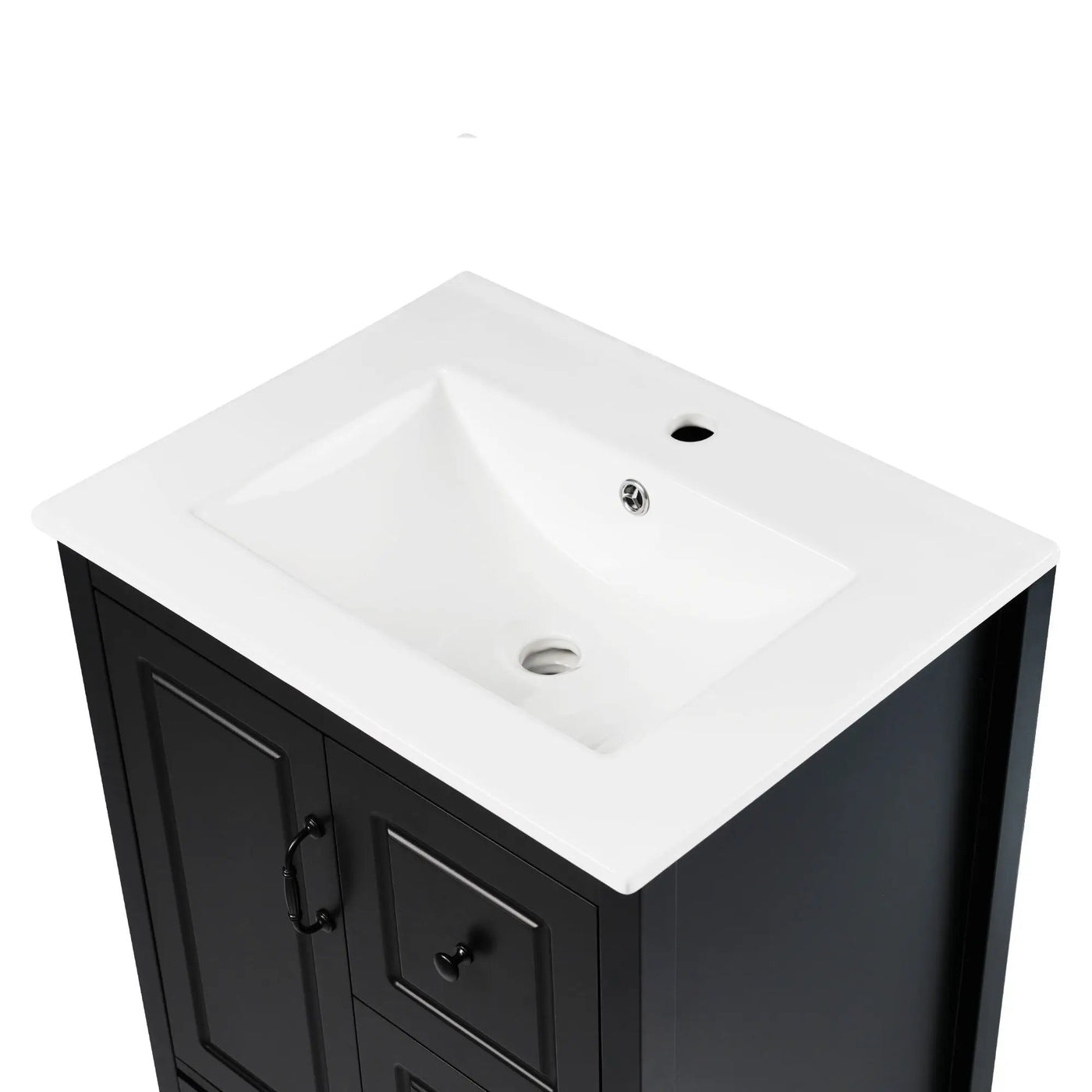 Retro Bathroom Vanity With Sink, Soft Closing Cabinet & Drawers by HouseOfZazla