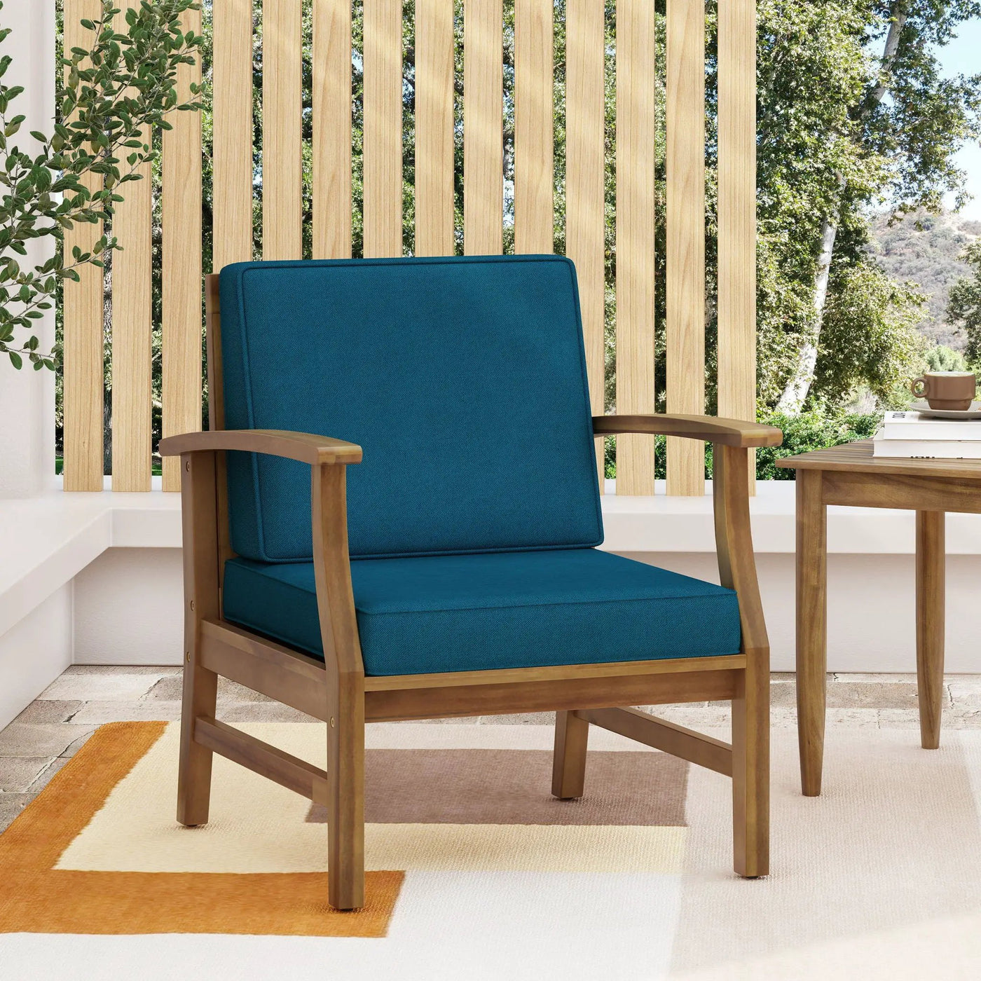 Perla Contemporary Club Chair with Water Resistant Cushion by HouseOfZazla