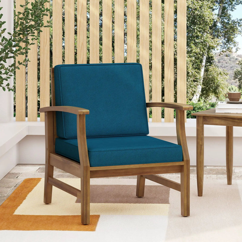 Perla Contemporary Club Chair with Water Resistant Cushion by HouseOfZazla