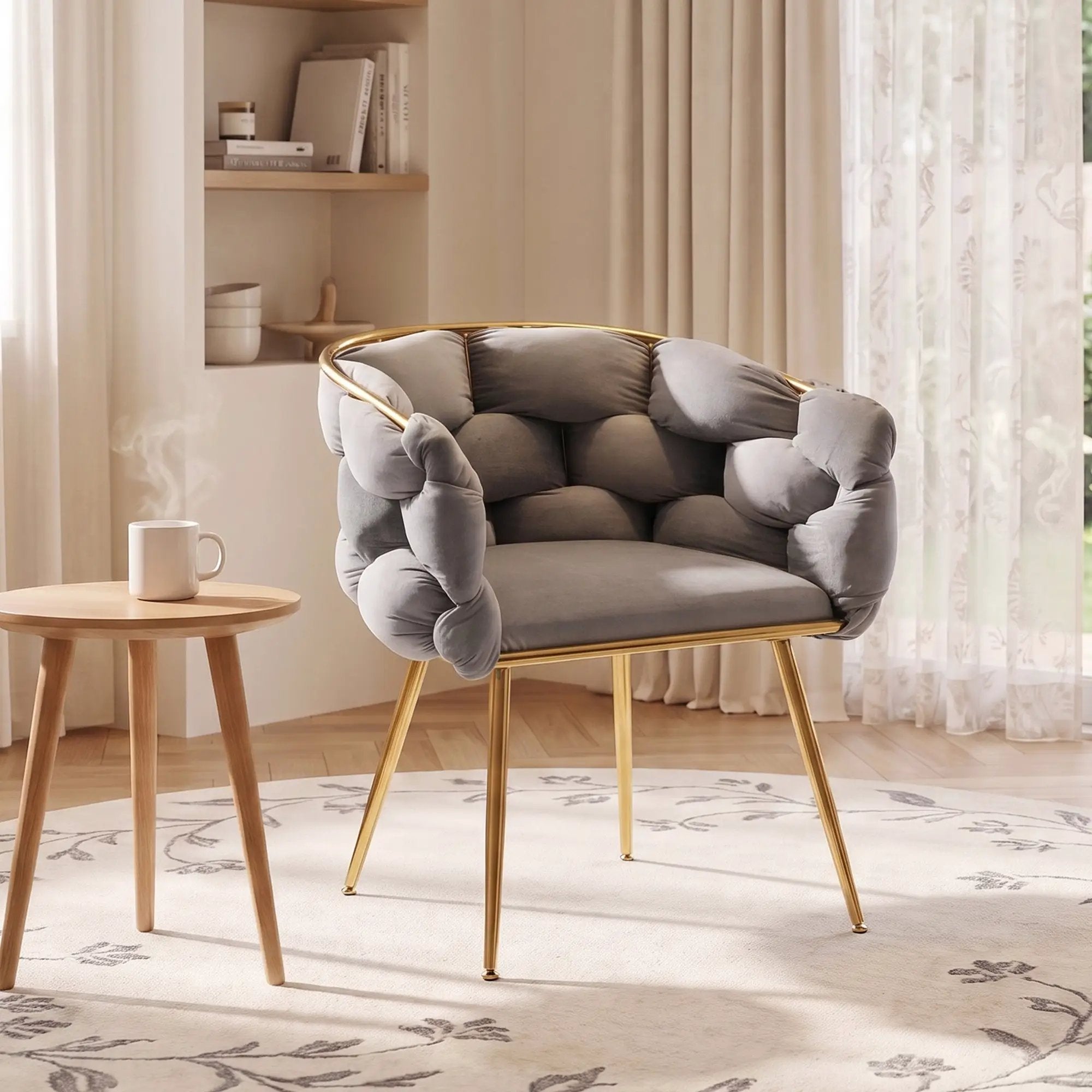 Luxury Modern Velvet Single Sofa Chair by HouseOfZazla