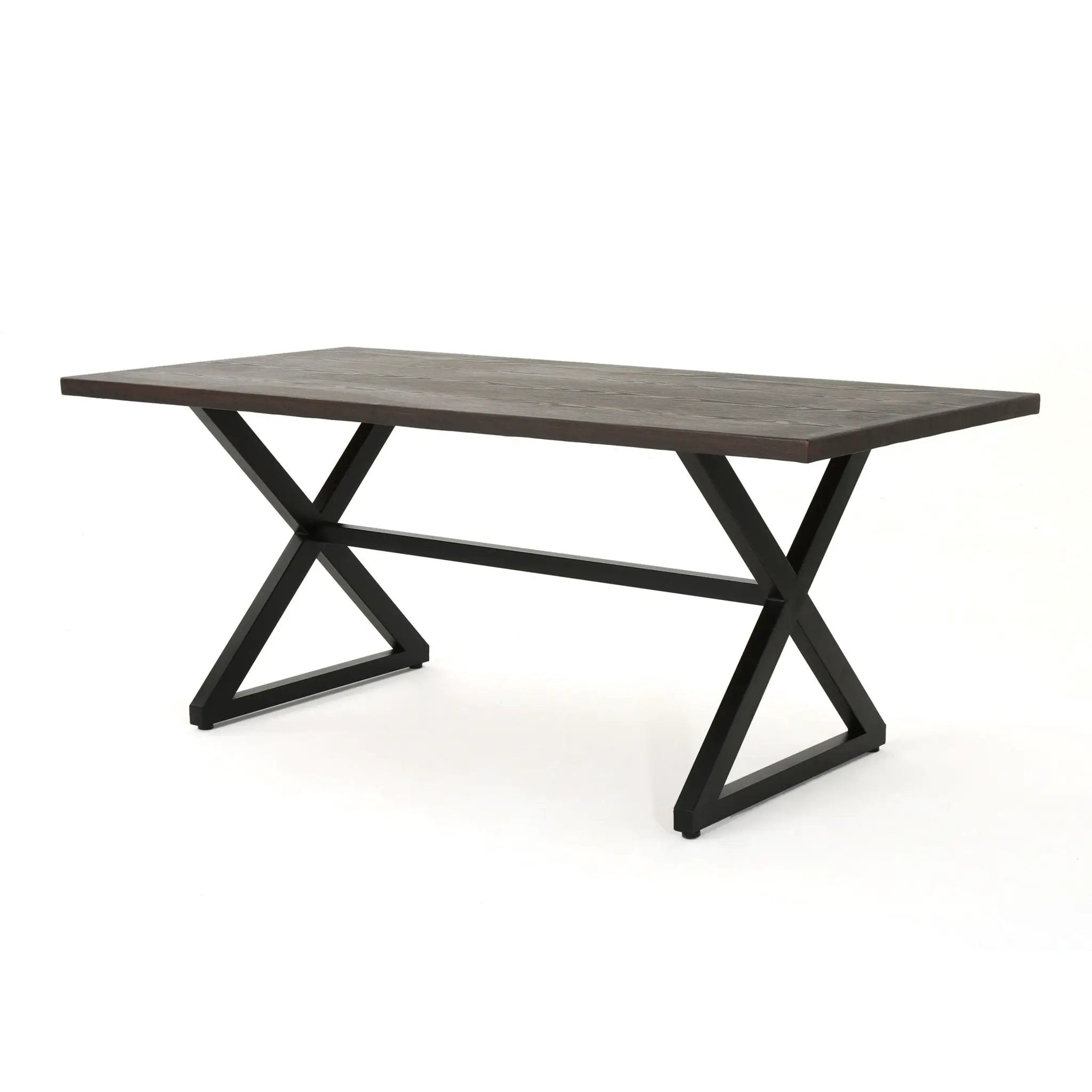 Rolando Outdoor Aluminum Dining Table with Steel Frame by HouseOfZazla