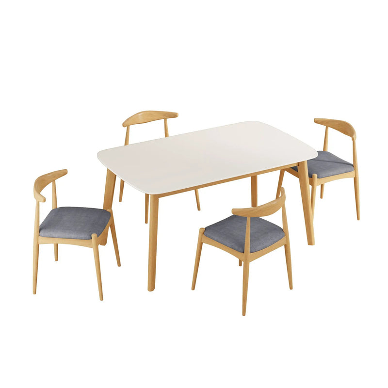 5 Piece Dining Set With Upholstered Chairs