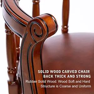 Swivel Cow Top Wooden Bar Stool, 360 Degree Swivel Bar Height Chair With Backs For Home Kitchen Counter by HouseOfZazla