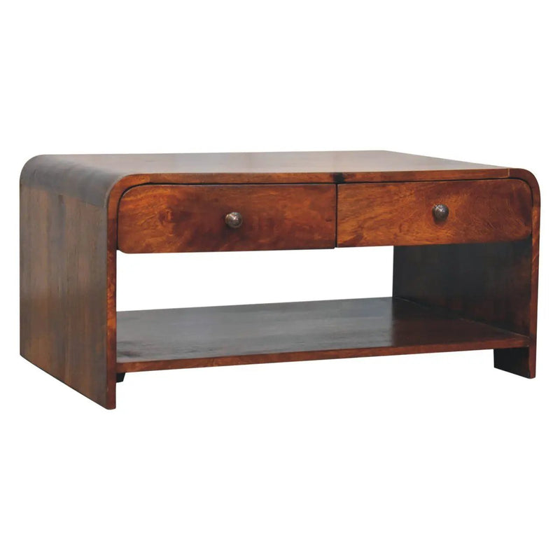 Aspen - Slim Coffee Table - Dark Brown by Unique Piece Furniture