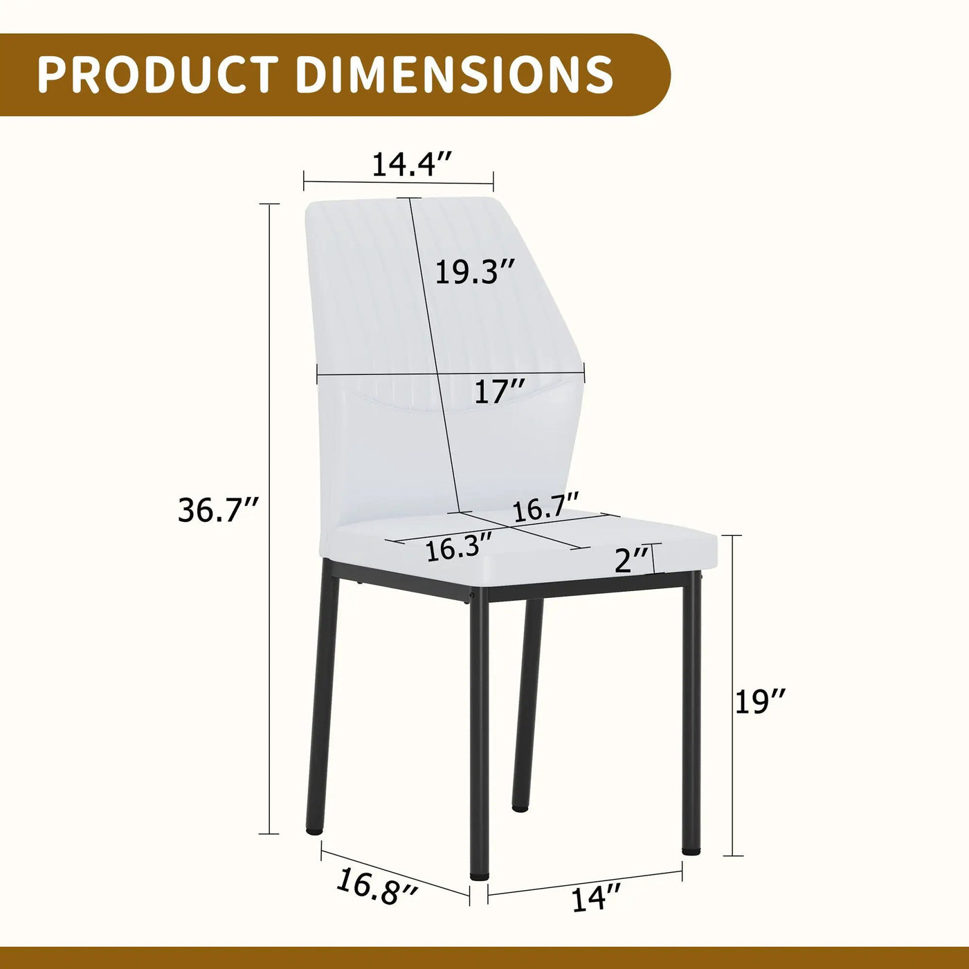 Ergonomic Simple Chair With Metal Leg by HouseOfZazla
