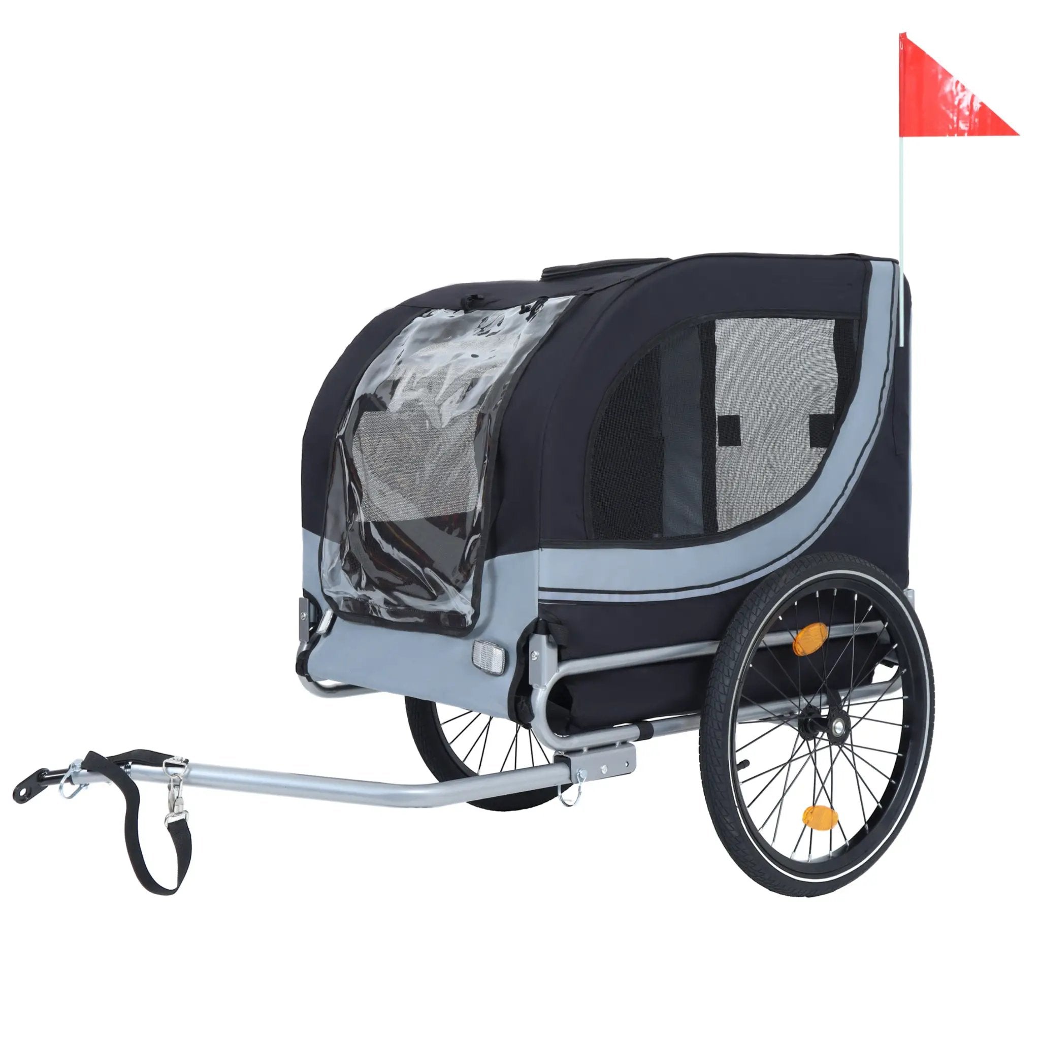 Large Folding Bike Trailer for Dogs – 66LB Capacity All-Terrain Pet Carrier by HouseOfZazla
