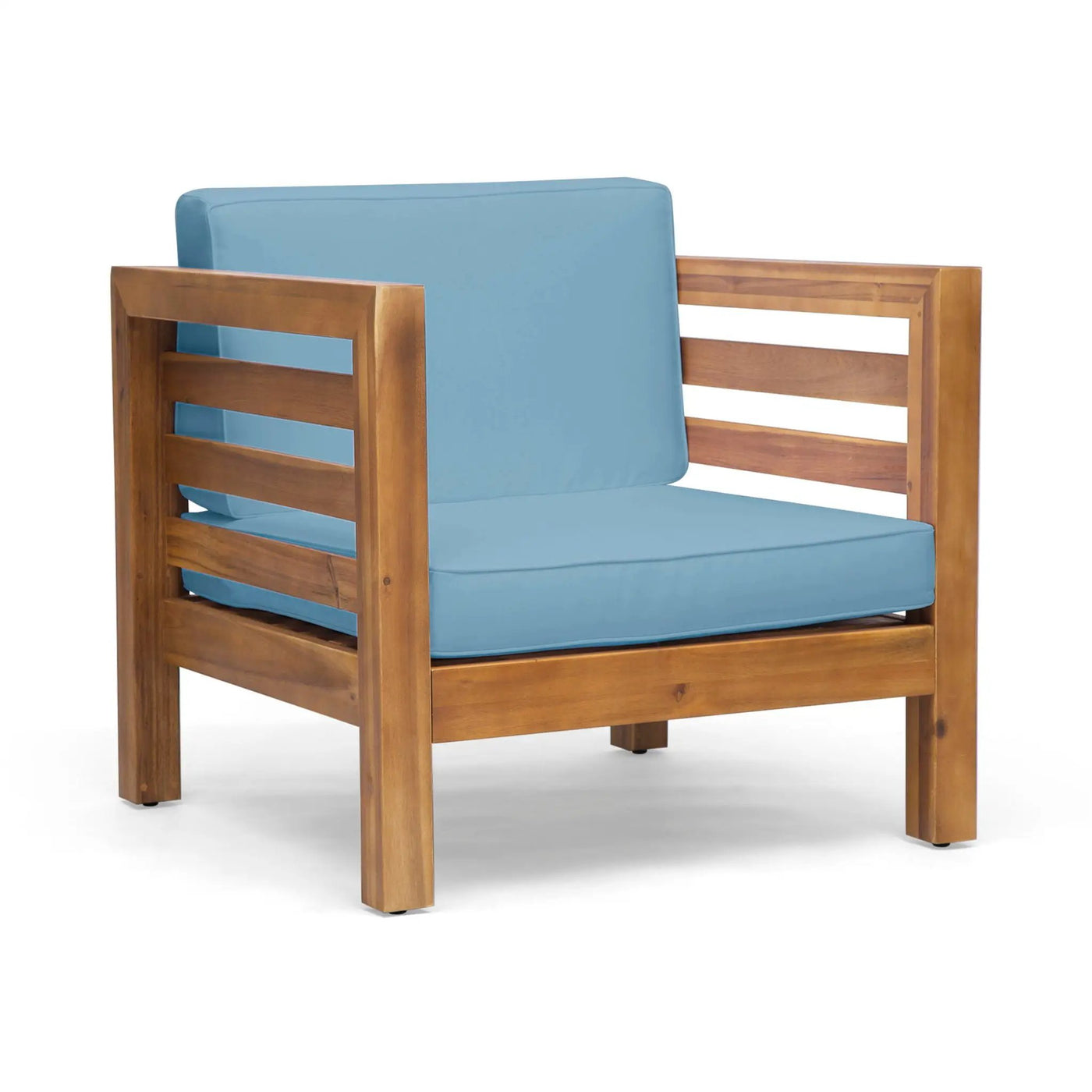 Outdoor Acacia Wood Patio Chair With Fabric Cushion by HouseOfZazla