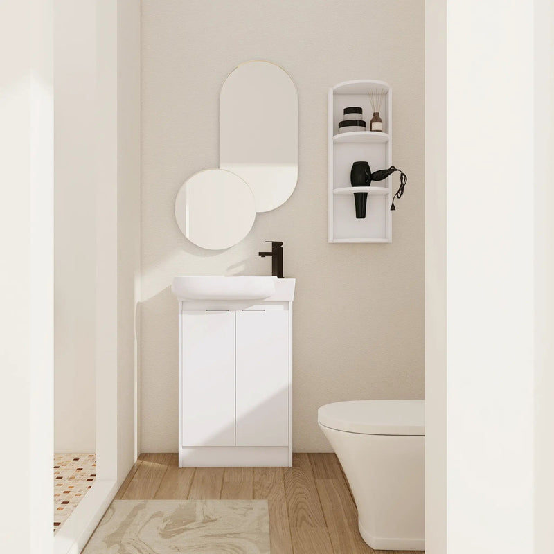 23" Freestanding Bathroom Vanity with Sink and Storage Rack by HouseOfZazla