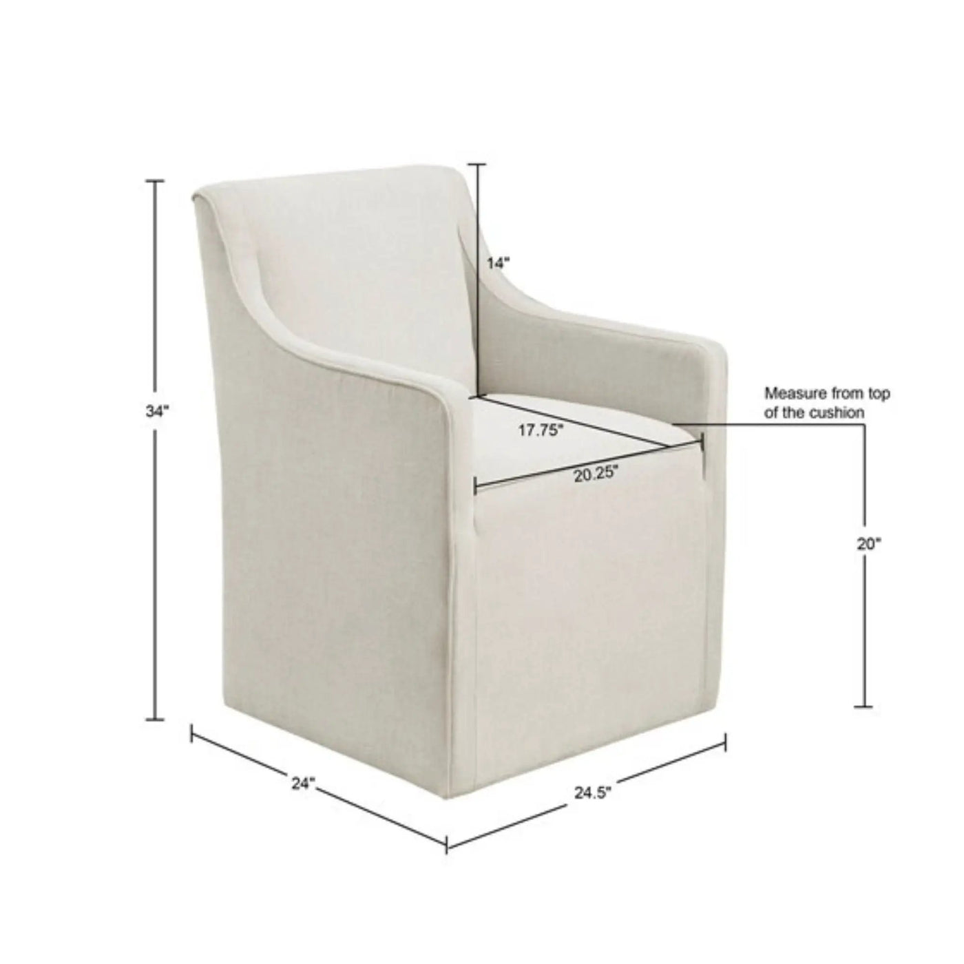 Traditional Skirted Dining Arm Chair by Unique Piece Furniture