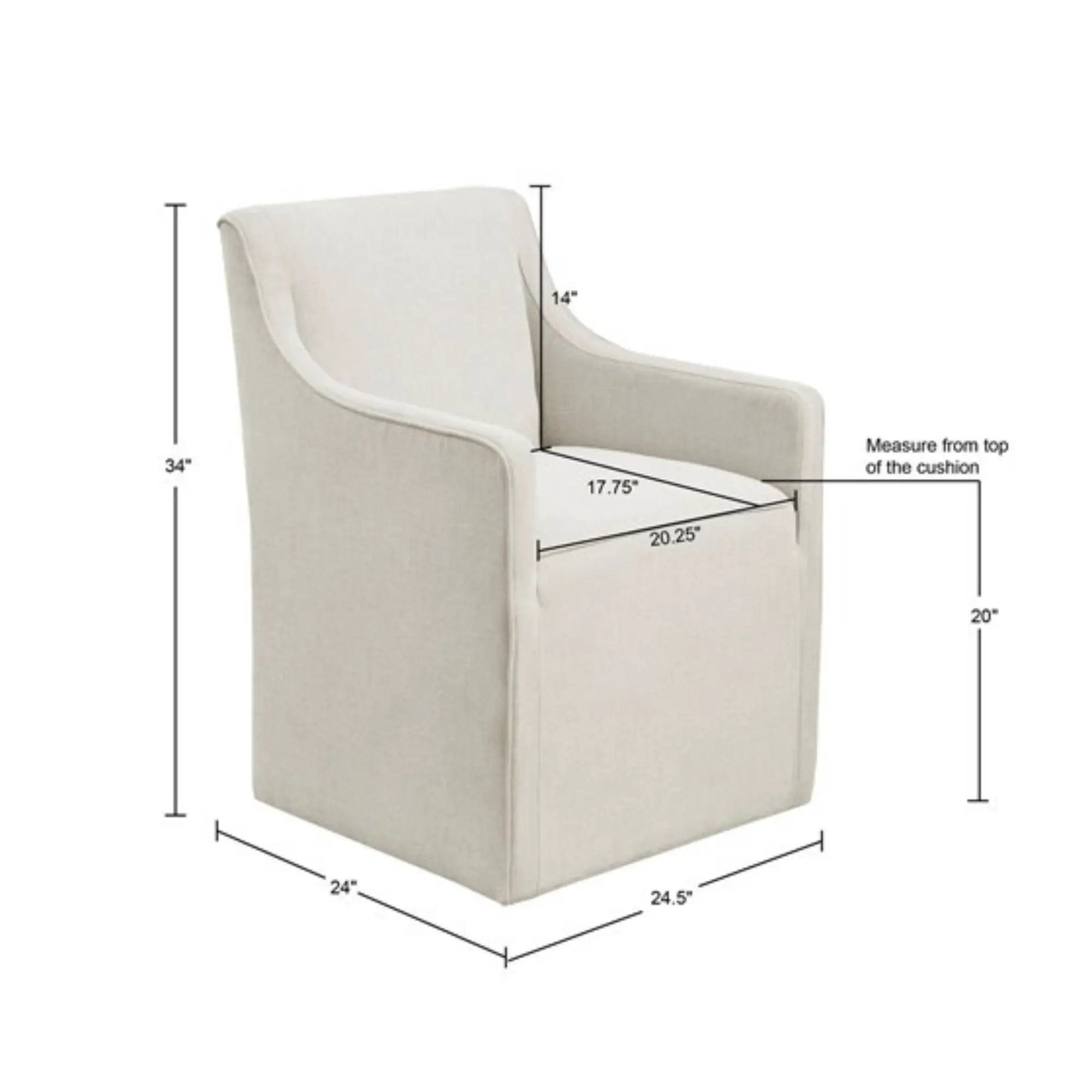 Traditional Skirted Dining Arm Chair by HouseOfZazla