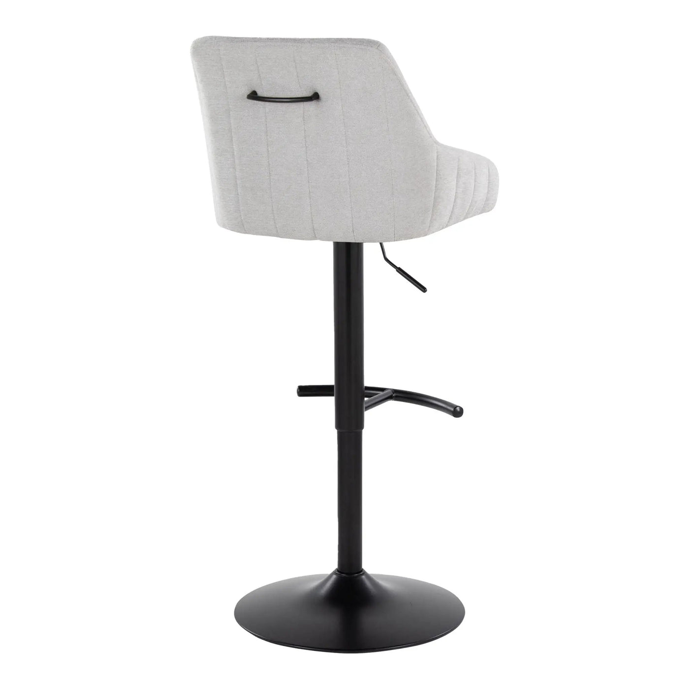 Hannah - Transitional Adjustable Barstool With Swivel With Rounded T Footrest (Set of 2) by HouseOfZazla