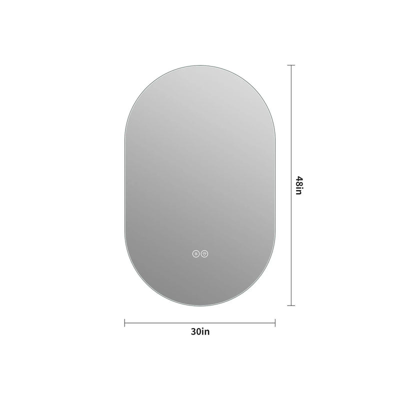 Smart Wall Mounted LED Touch Screen Mirror With Anti-Fog Function And Adjustable Lighting by HouseOfZazla