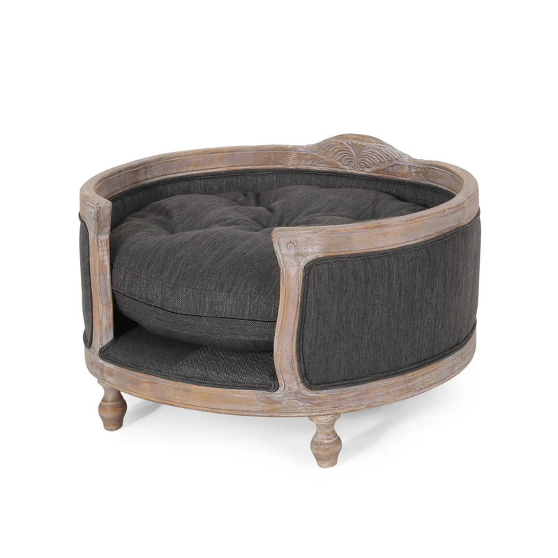 Upholstered Pet Bed, Fabric Dog Bed by HouseOfZazla