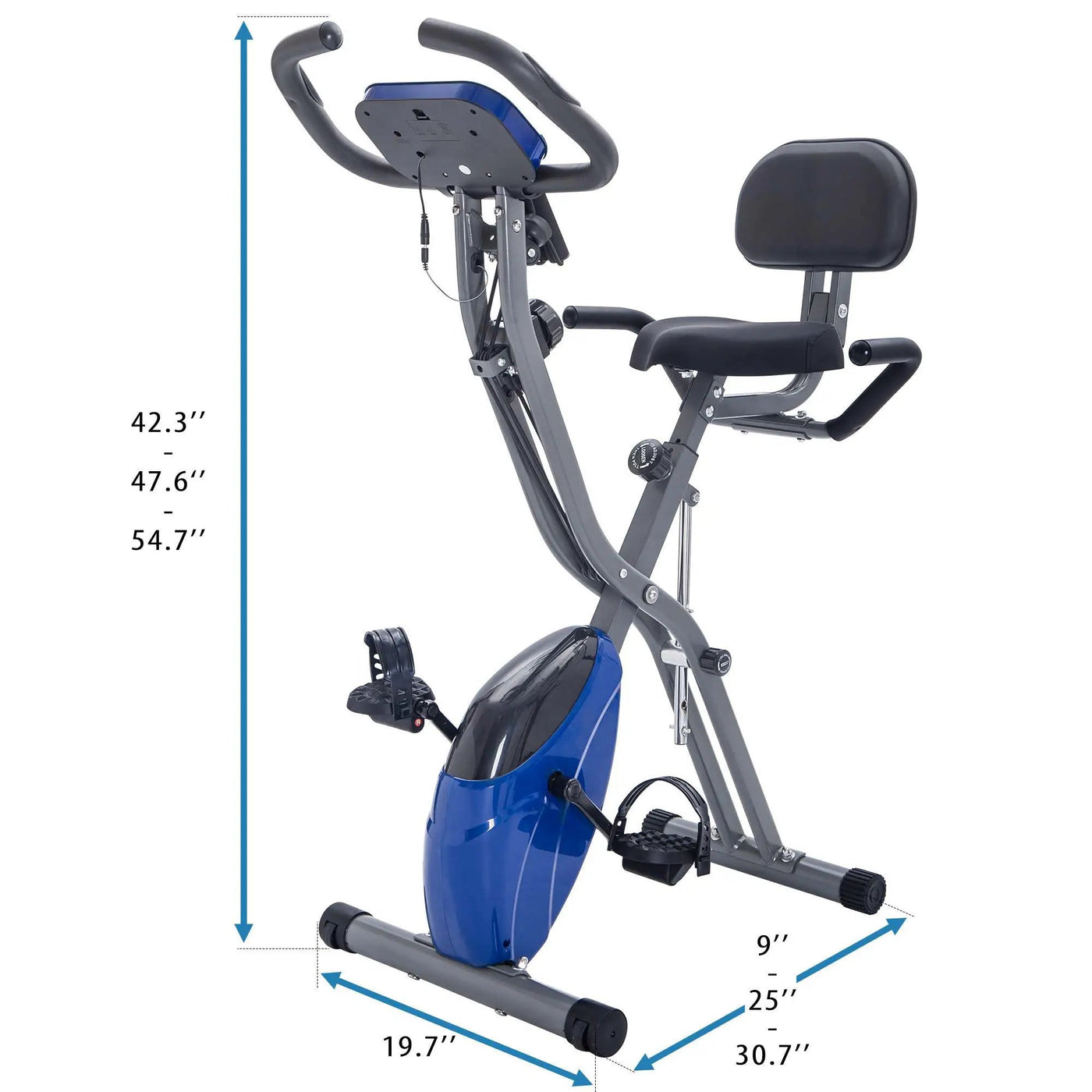 Exercise Bike Folding Stationary Bikes For Home With 16 Level Magnetic Resistance by HouseOfZazla