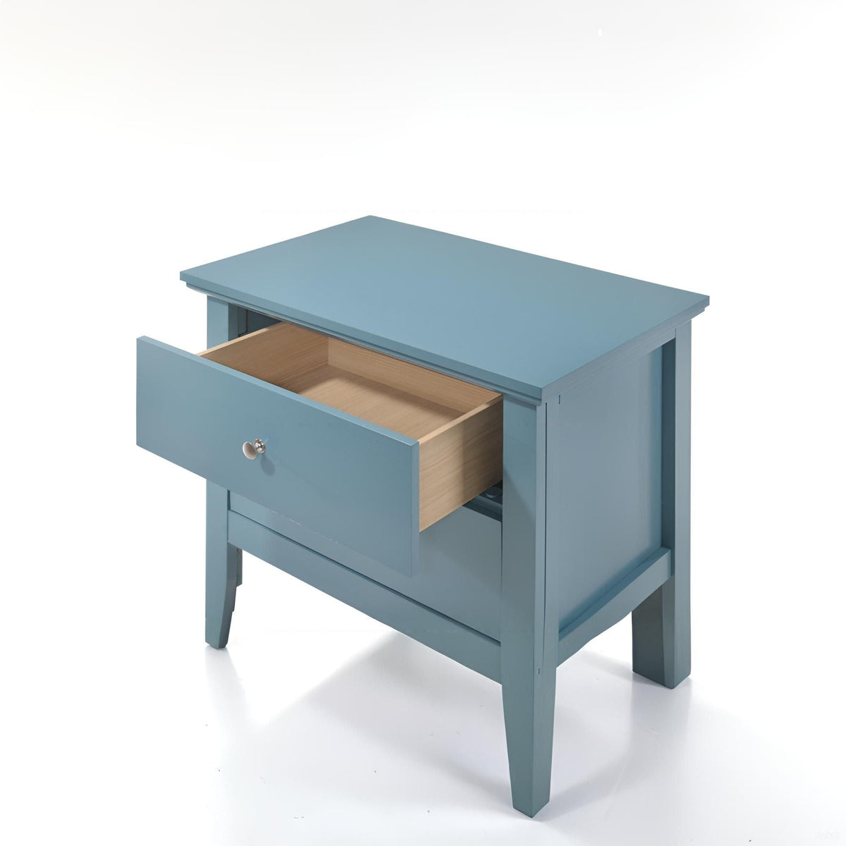 English Dovetailed Drawers Nightstand with Nickel Hardware - Multiple Colors, photo 13 of 26