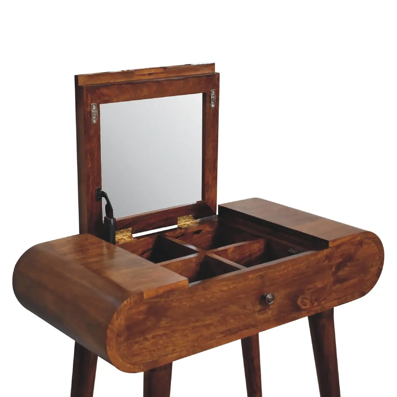 Solid Wood Mini Round Chestnut Fold Vanity by HouseOfZazla
