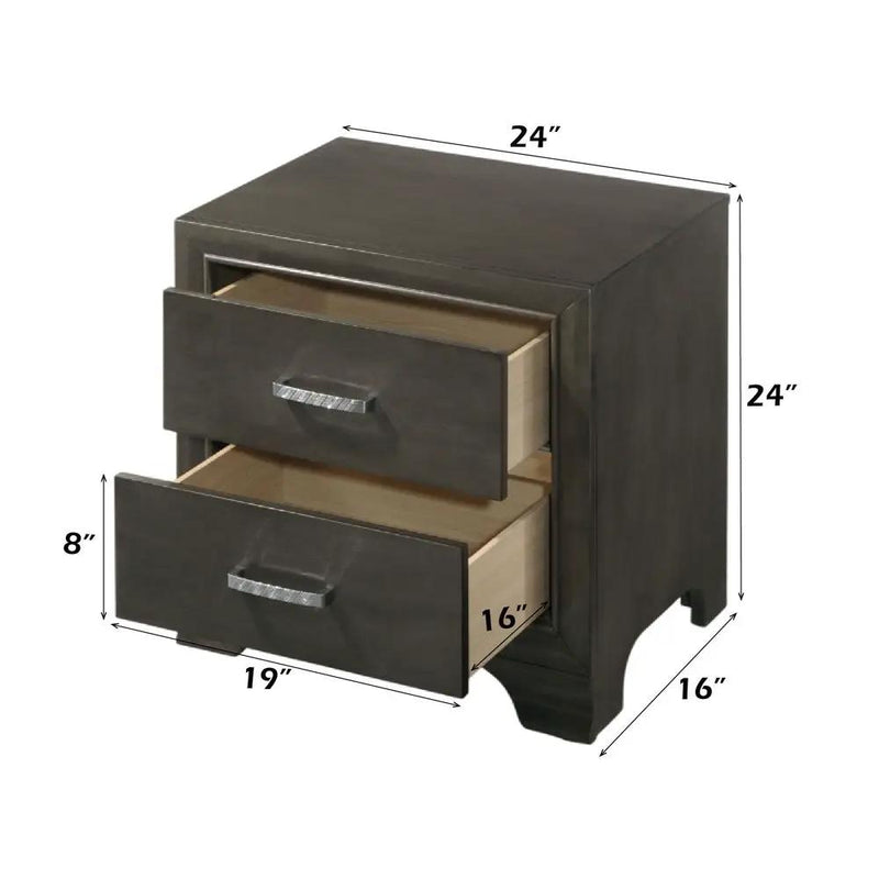 Carine II - Nightstand - Gray by Unique Piece Furniture
