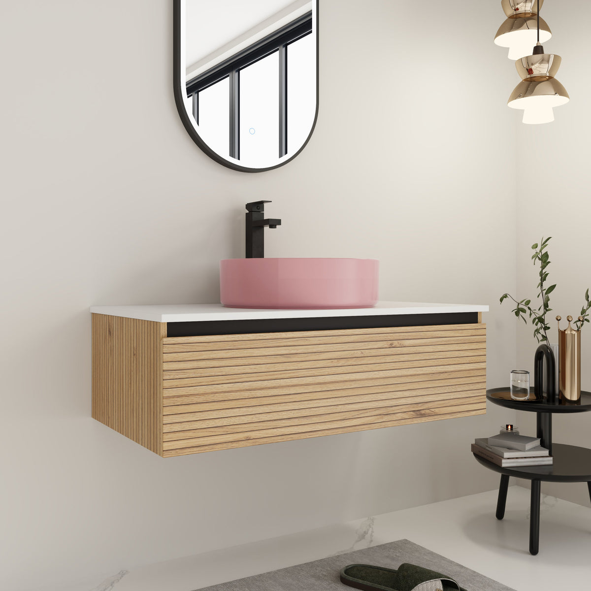 36" Wall-Mounted Bathroom Vanity with Sink Combo, photo 4 of 10