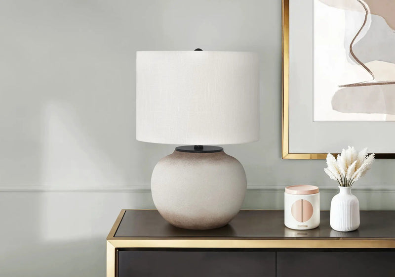 Modern Lighting, Table Lamp, Ceramic - Cream by Unique Piece Furniture
