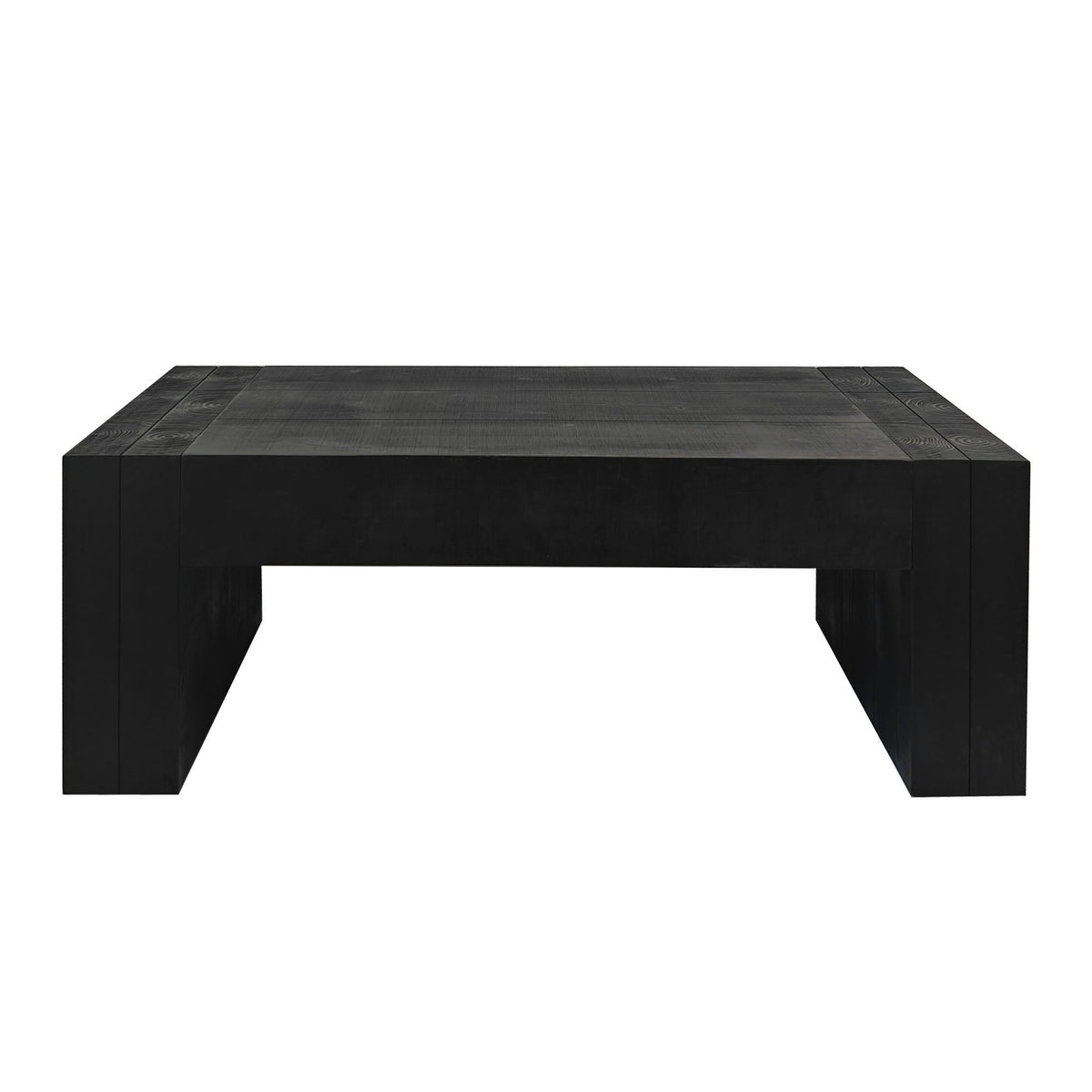 Minimalist Rectangular Center Table for Living Room with Wood Construction - Light Brown or Black, photo 2 of 8