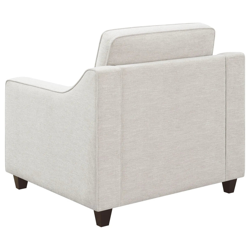 Christine Upholstered Sloped Arm Accent Chair Beige by Unique Piece Furniture